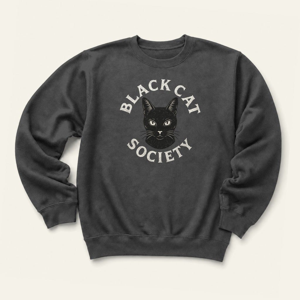 Black Cat Society Gwen Sweatshirt in Dark Heather