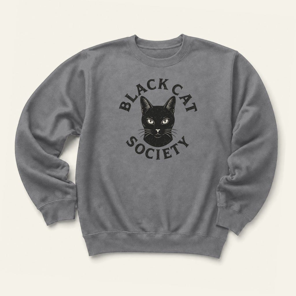 Black Cat Society Gwen Sweatshirt in Graphite Heather