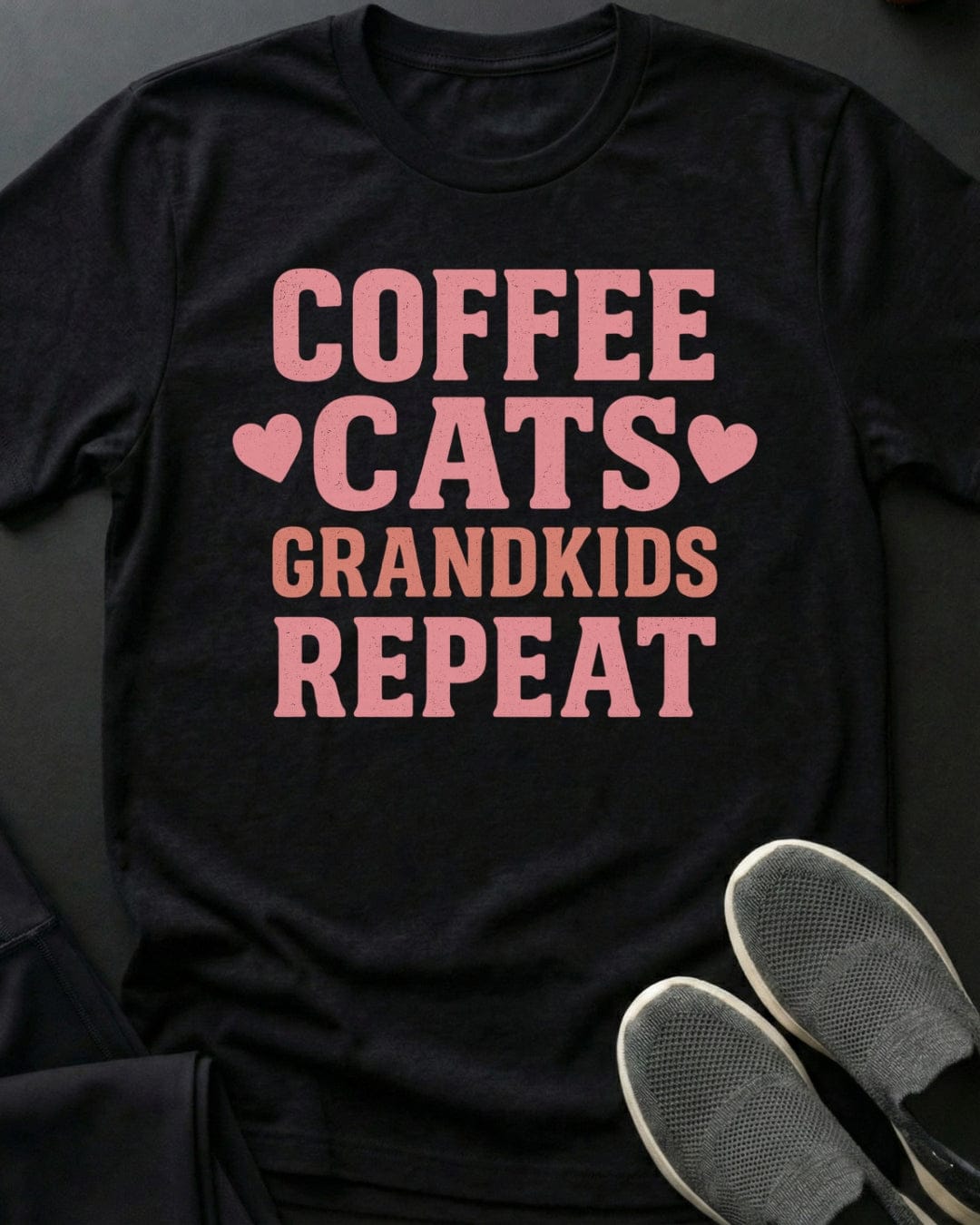 Coffee Cats Grandkids Tee