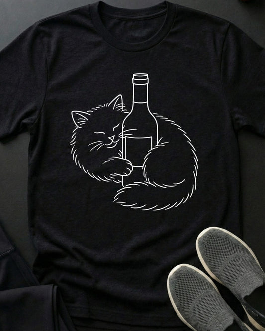 Wine Kitty Tee
