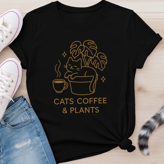 COFFEE AND PLANTS T-SHIRT