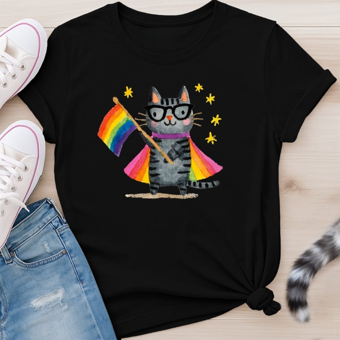 RAINBOW FLAG CAT T-SHIRT