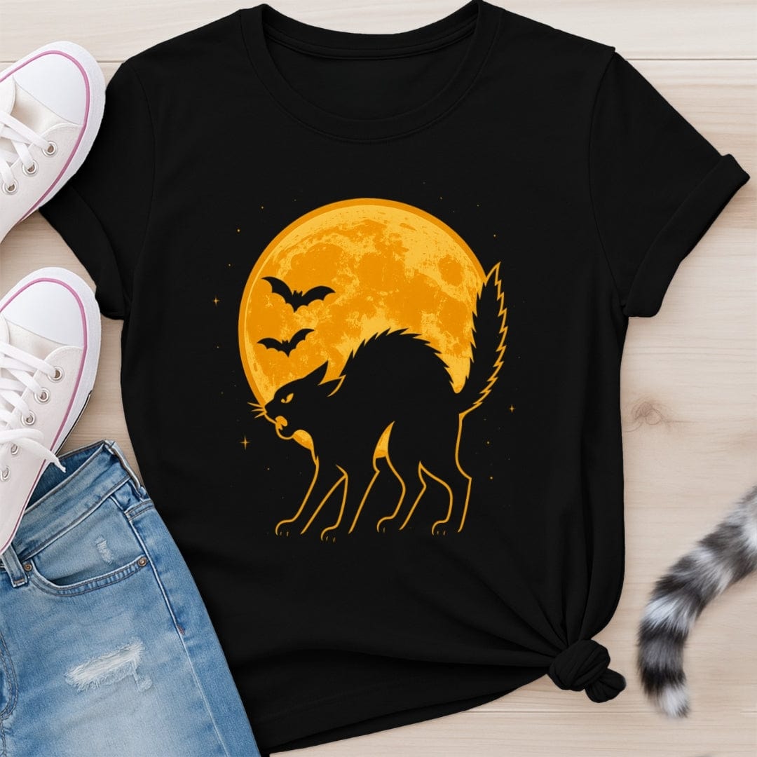 BLACK CAT FULL MOON T-SHIRT