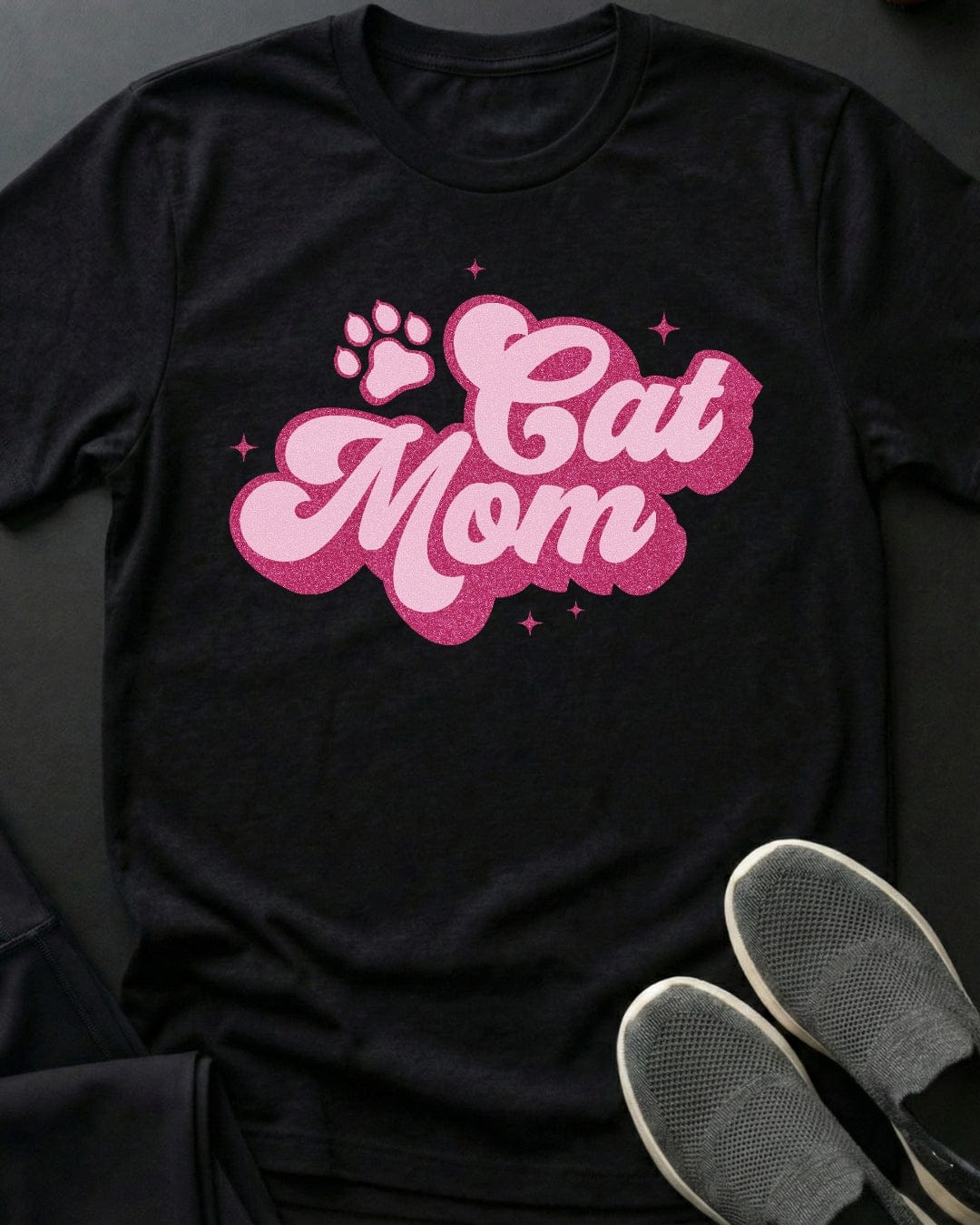 Pink Cat Mom Tee