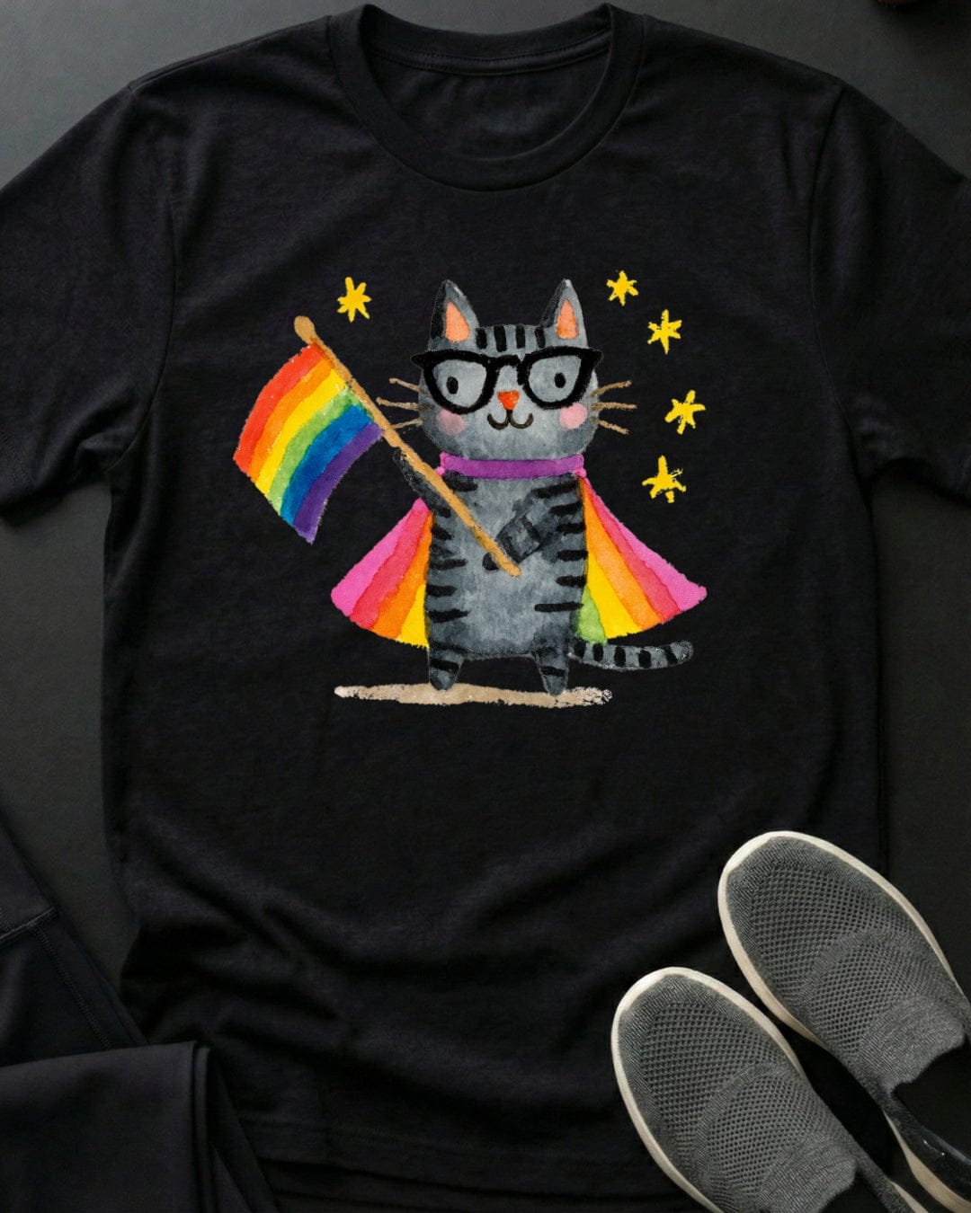 Rainbow Flag Cat Tee