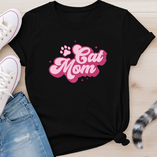 PINK CAT MOM T-SHIRT