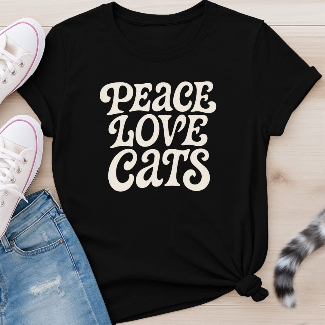 PEACE LOVE CATS T-SHIRT