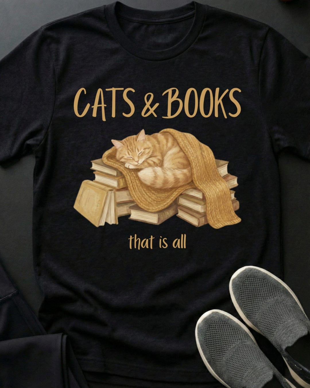 Cats & Books Tee