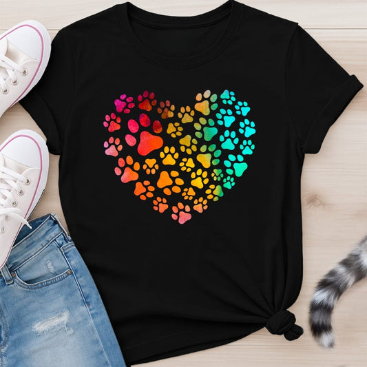 RAINBOW LOVE PAWS T-SHIRT