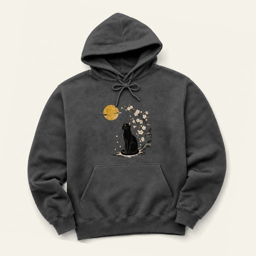 Blossoms Hoodie in Dark Heather
