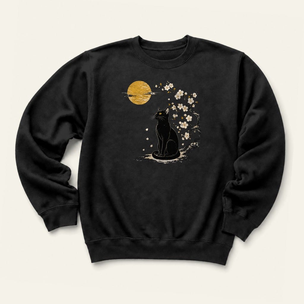 Blossoms Sweatshirt in Black