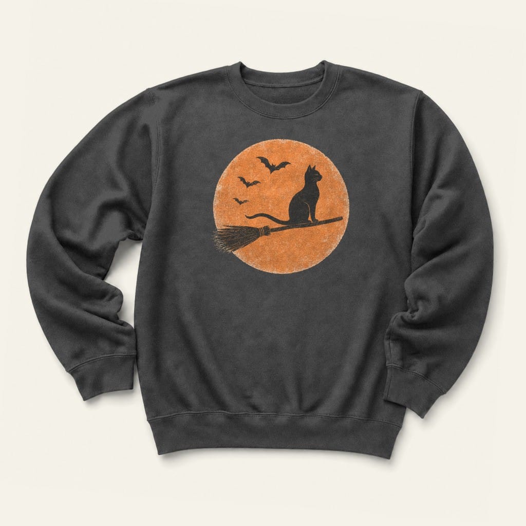 Broom Moon Flight Sweatshirt in Dark Heather