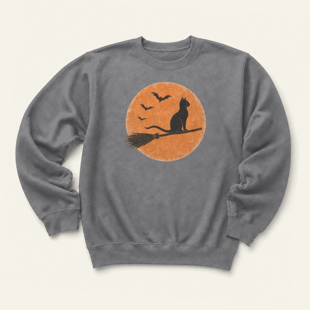 Broom Moon Flight Sweatshirt in Graphite Heather