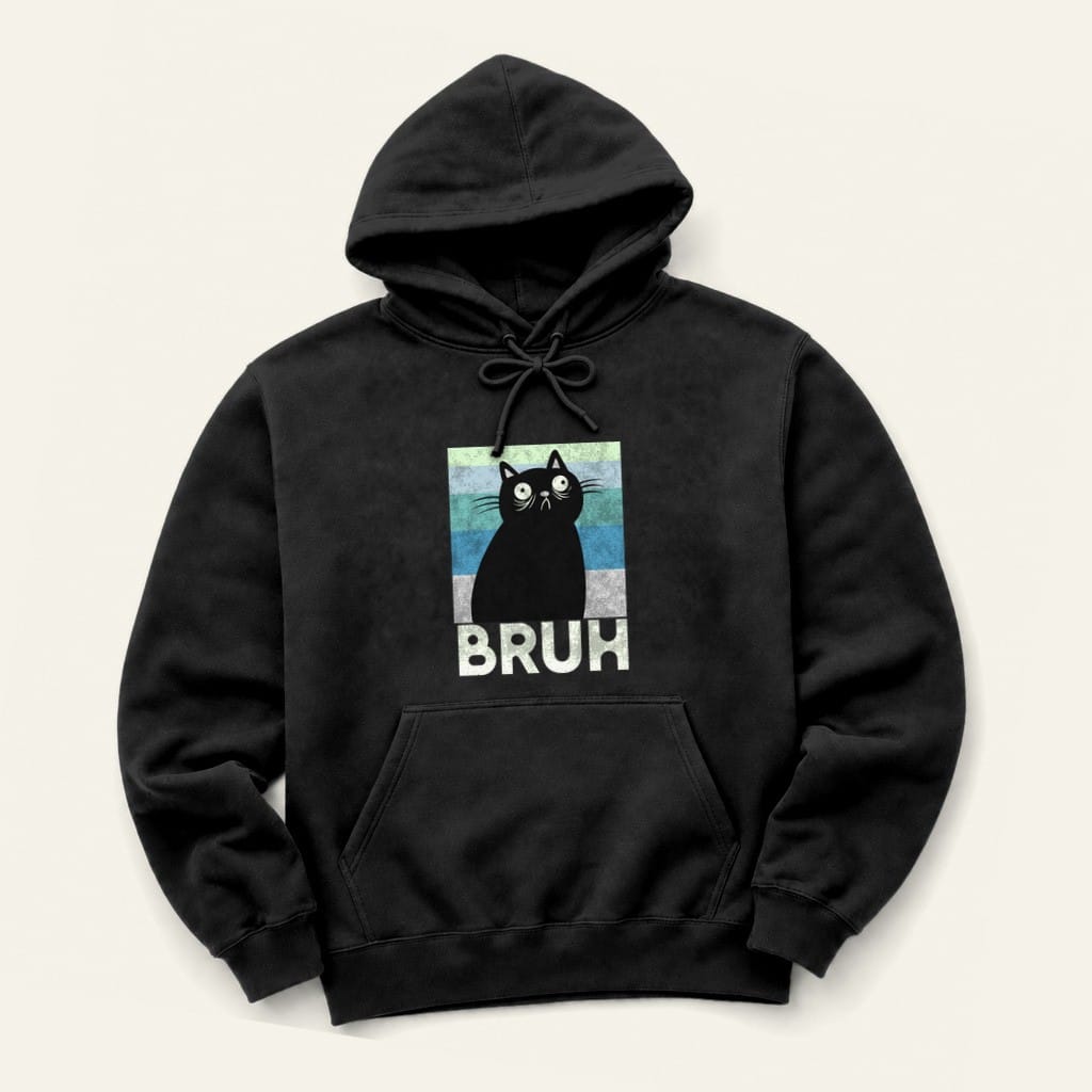 Bruh Hoodie in Black