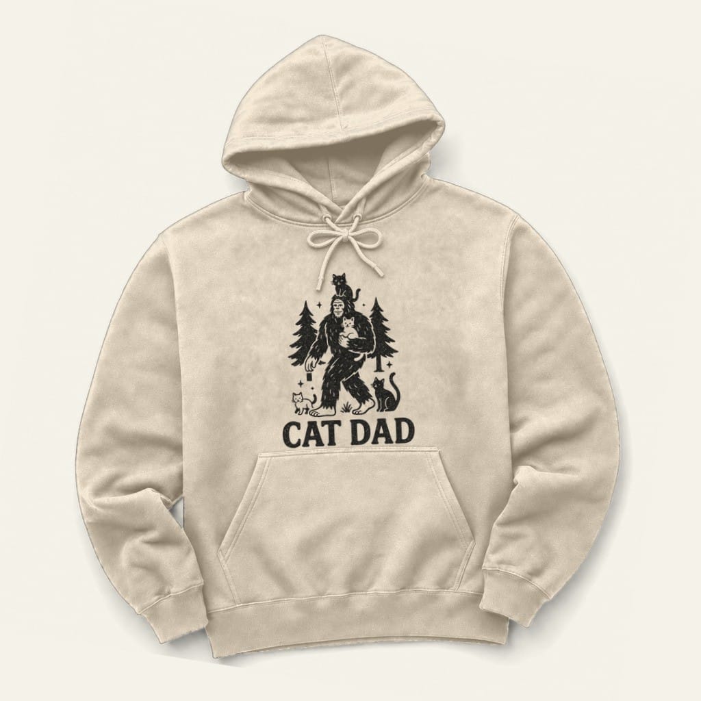 Cat Dad Hoodie in Sand