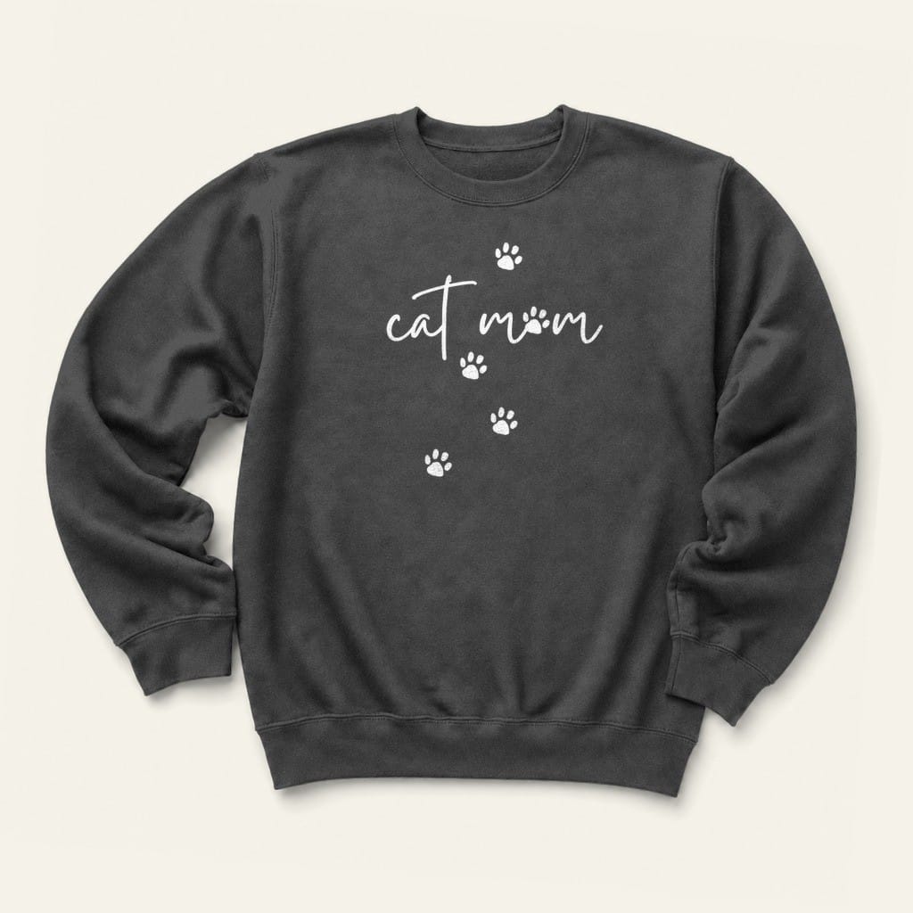 Cat Mom Sweatshirt in Dark Heather