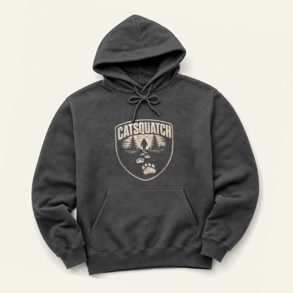 Catsquatch Hoodie in Dark Heather