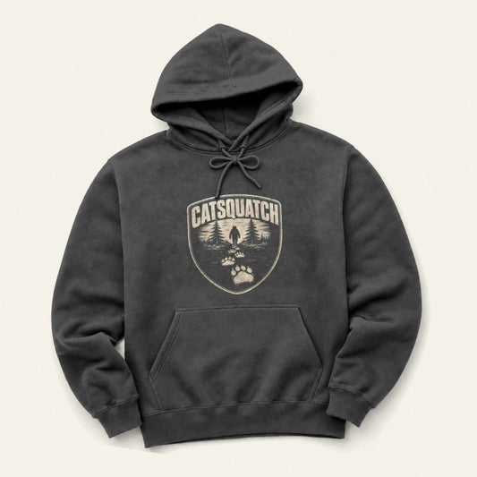 Catsquatch Hoodie in Dark Heather