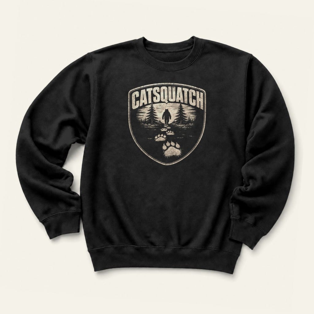 Catsquatch Sweatshirt in Black