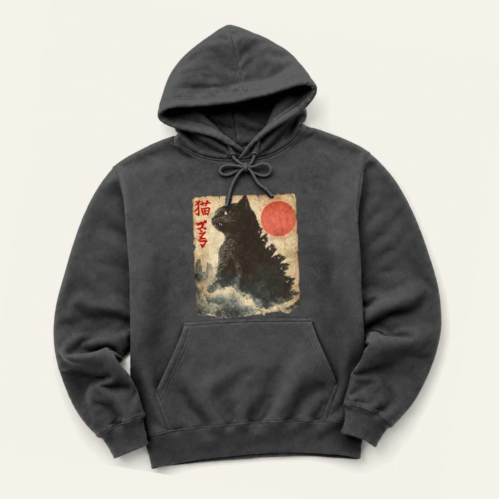 Catzilla Hoodie in Dark Heather