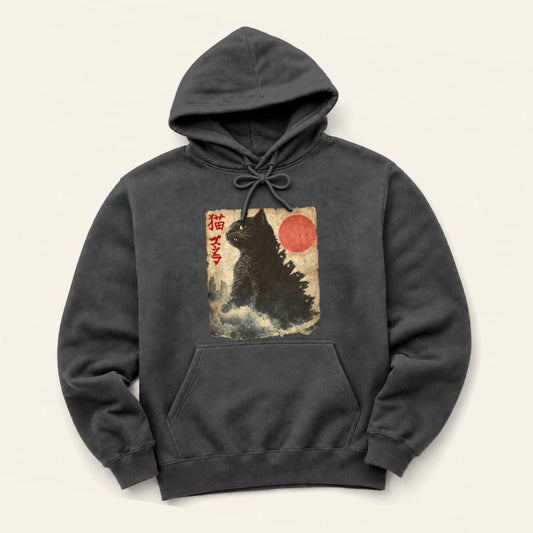 Catzilla Hoodie in Dark Heather