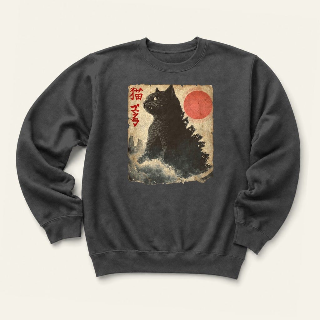 Catzilla Sweatshirt in Dark Heather