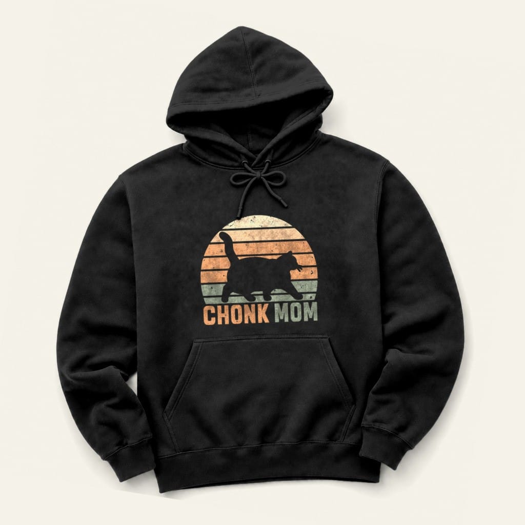 Chonk Mom Hoodie in Black