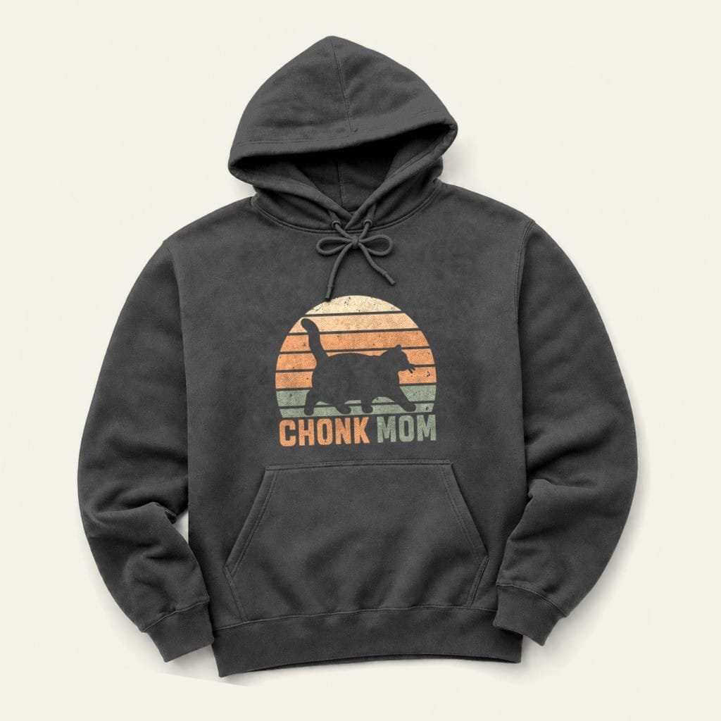Chonk Mom Hoodie in Dark Heather