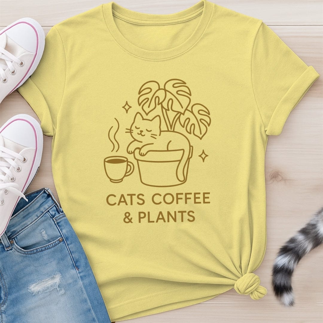 COFFEE AND PLANTS T-SHIRT