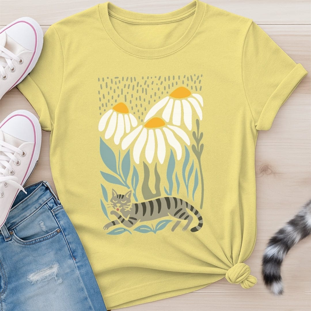 TABBY IN DAISIES T-SHIRT
