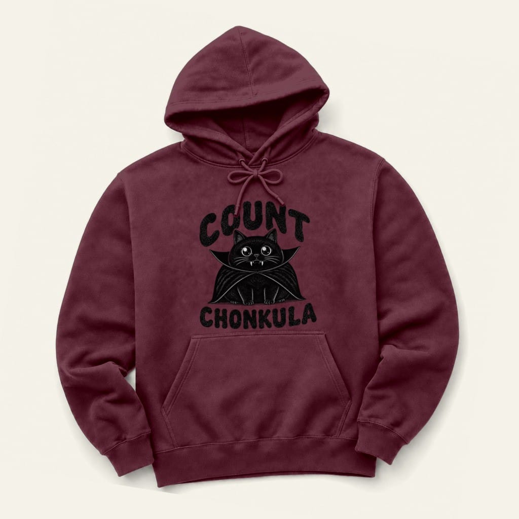 Count Chonkula Hoodie in Maroon
