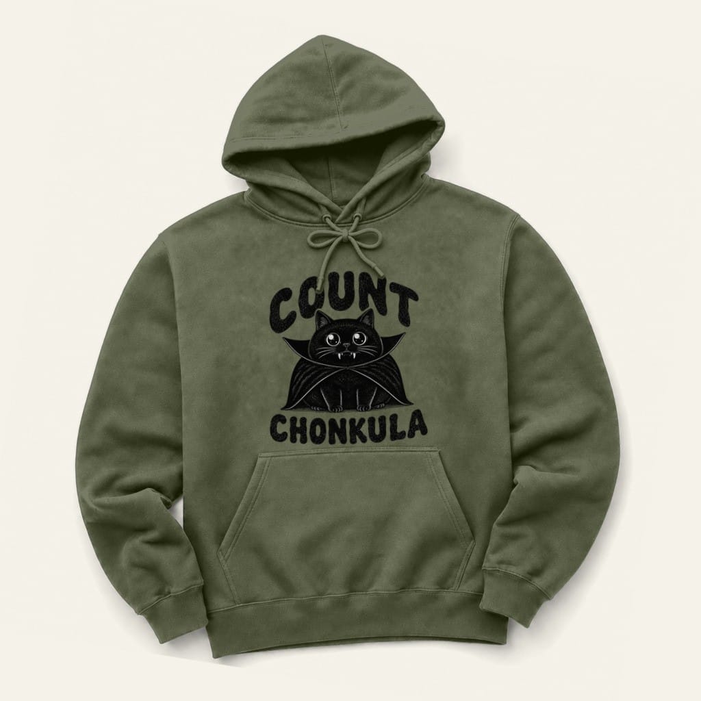Count Chonkula Hoodie in Military Green