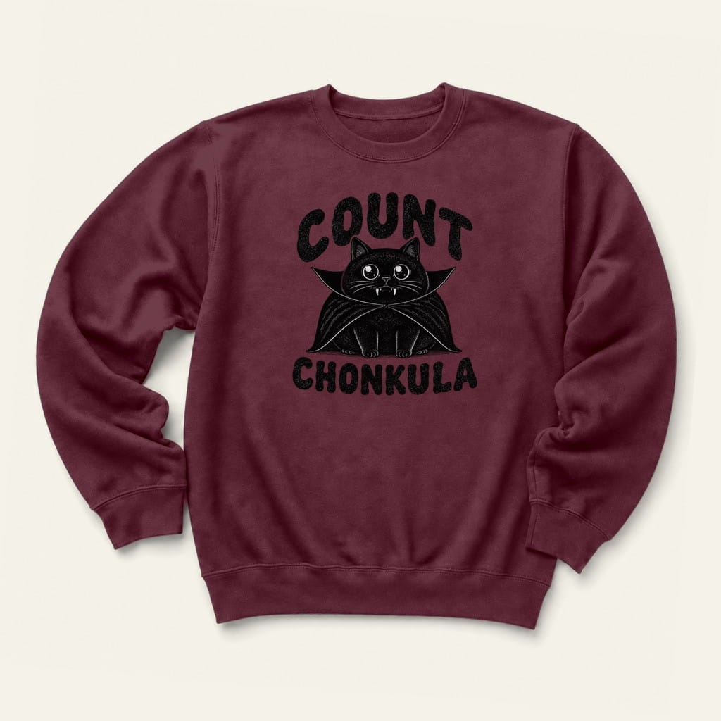 Count Chonkula Sweatshirt in Maroon