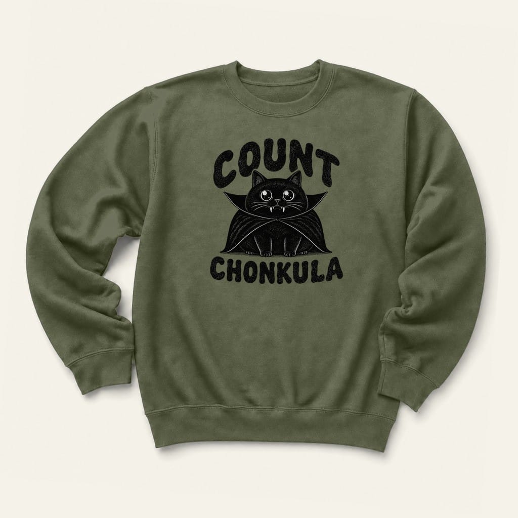 Count Chonkula Sweatshirt in Military Green