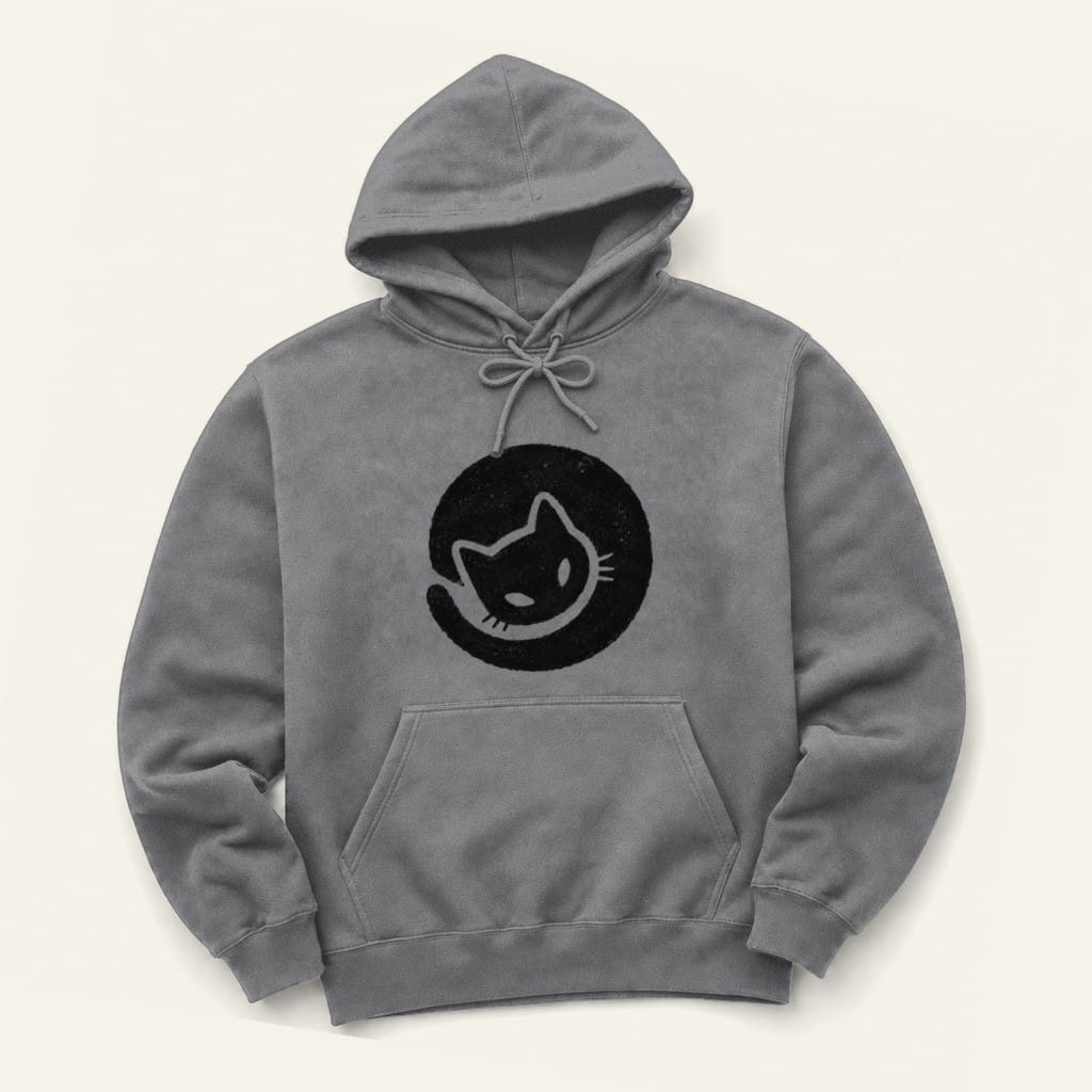Cozy Cat Hoodie in Graphite Heather