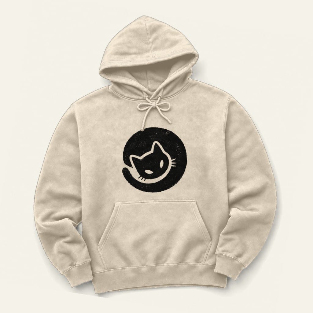 Cozy Cat Hoodie in Sand