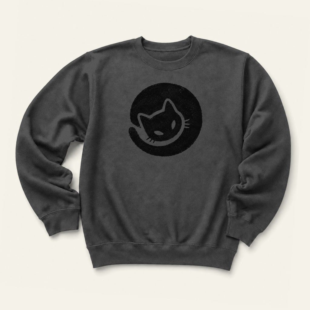 Cozy Cat Sweatshirt in Dark Heather