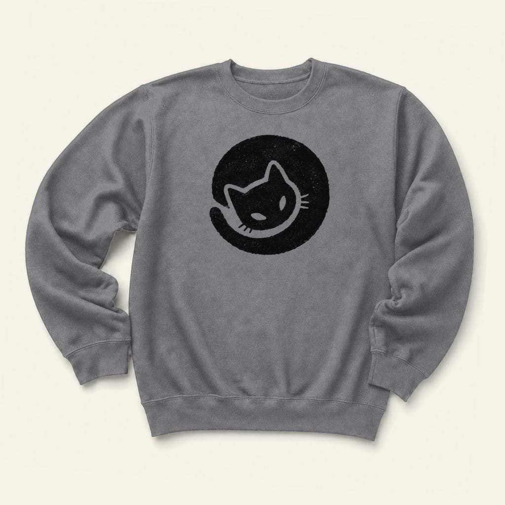 Cozy Cat Sweatshirt in Graphite Heather