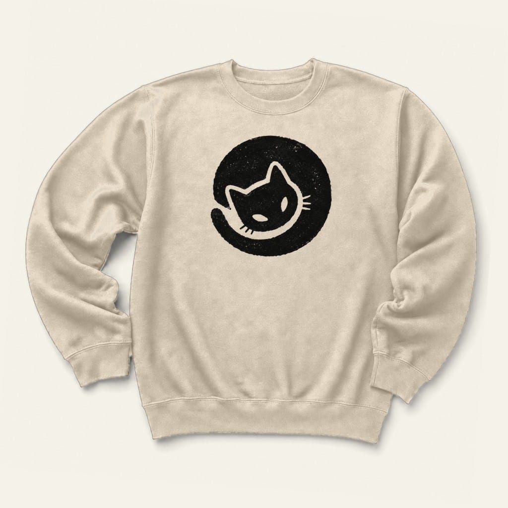 Cozy Cat Sweatshirt in Sand