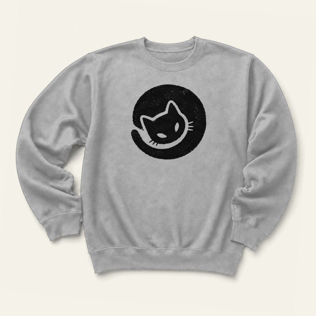 Cozy Cat Sweatshirt in Sport Grey