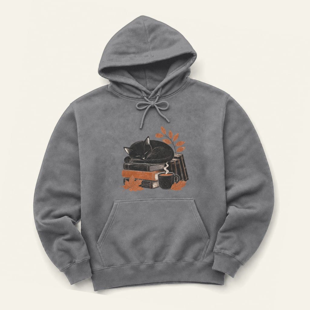 Cozy Reads Hoodie in Graphite Heather
