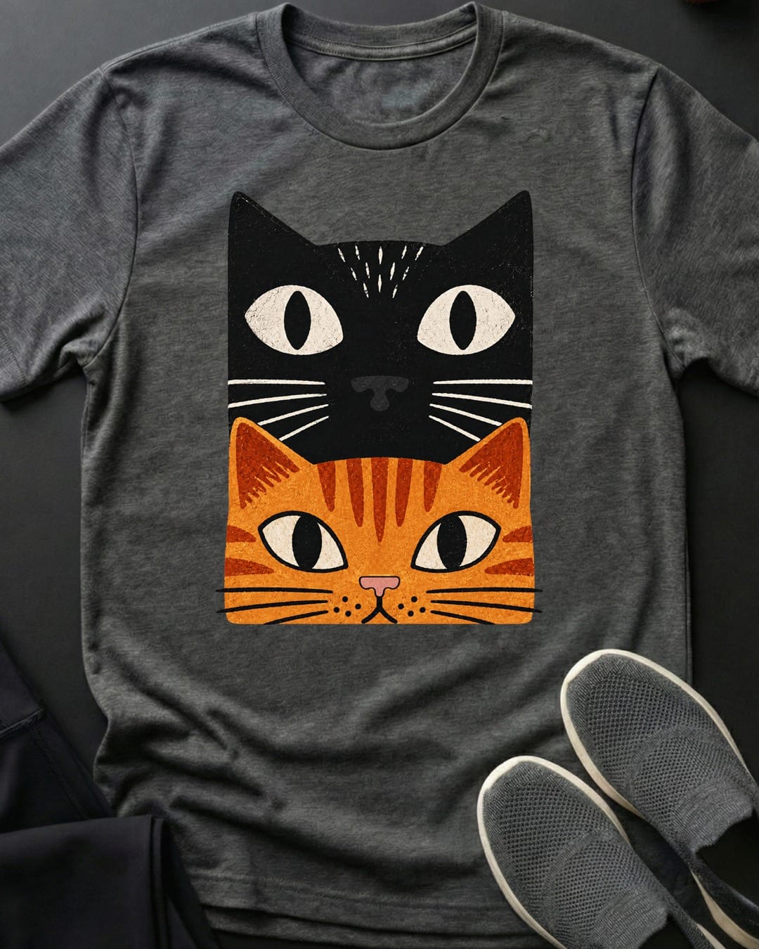 Orange Tabby Cat Stack Tee