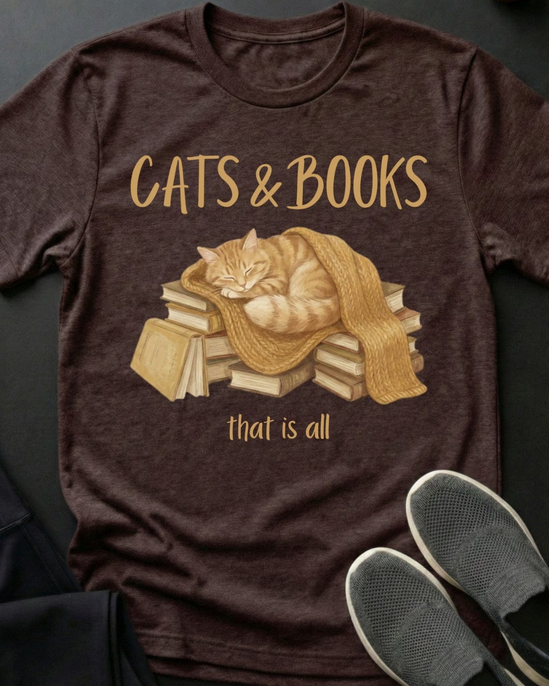 Cats & Books Tee