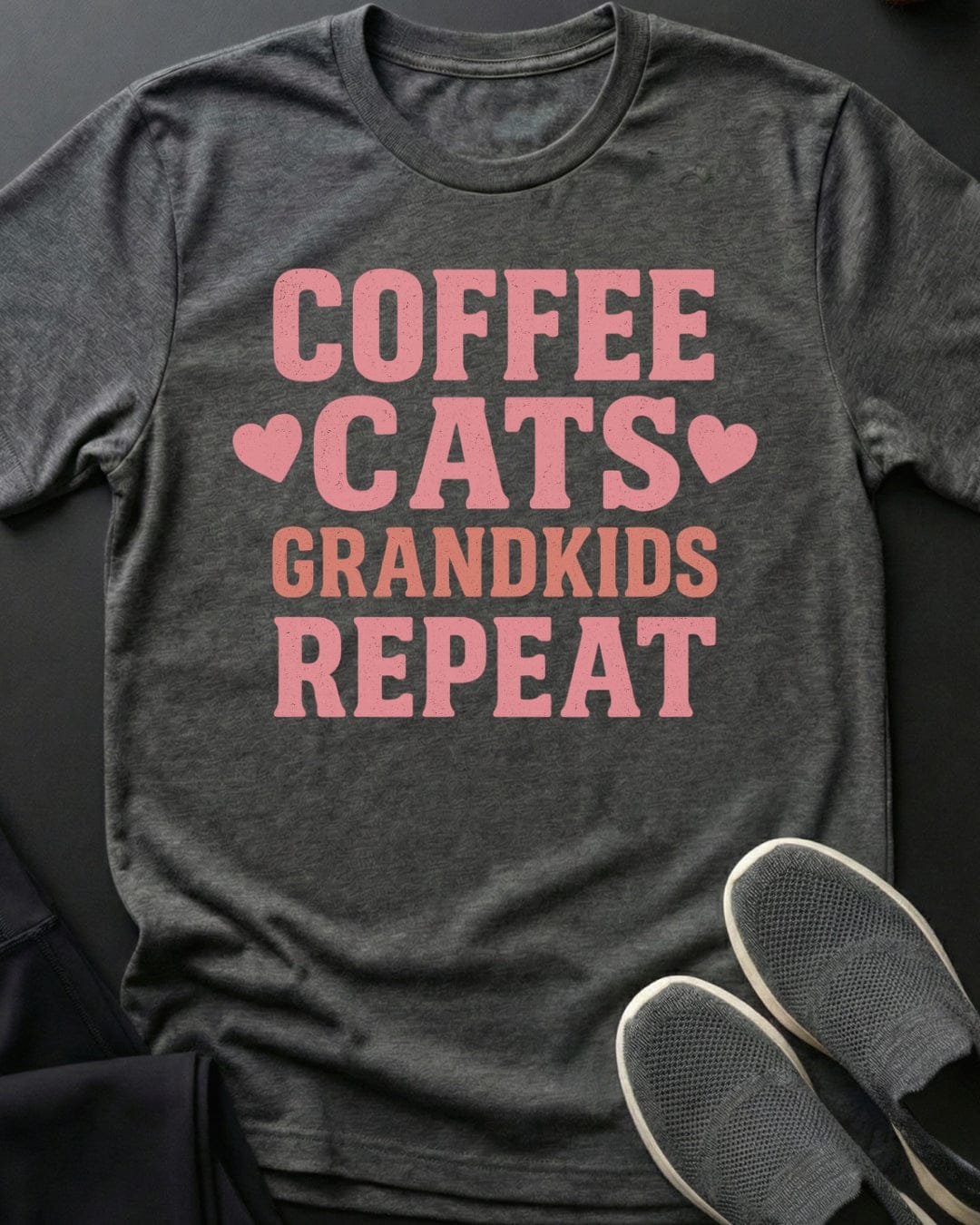 Coffee Cats Grandkids Tee