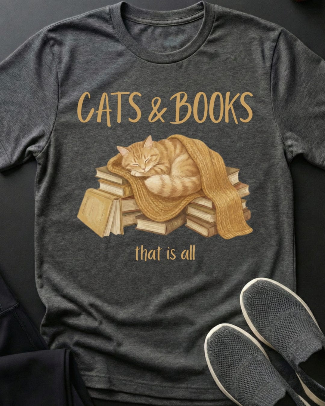 Cats & Books Tee