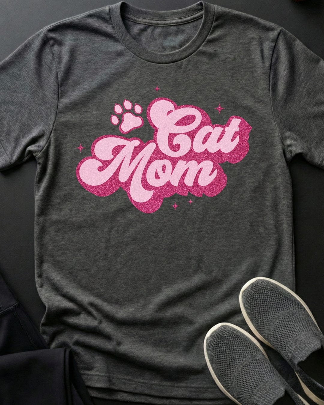 Pink Cat Mom Tee