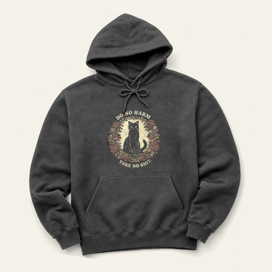 Do No Harm Hoodie in Dark Heather