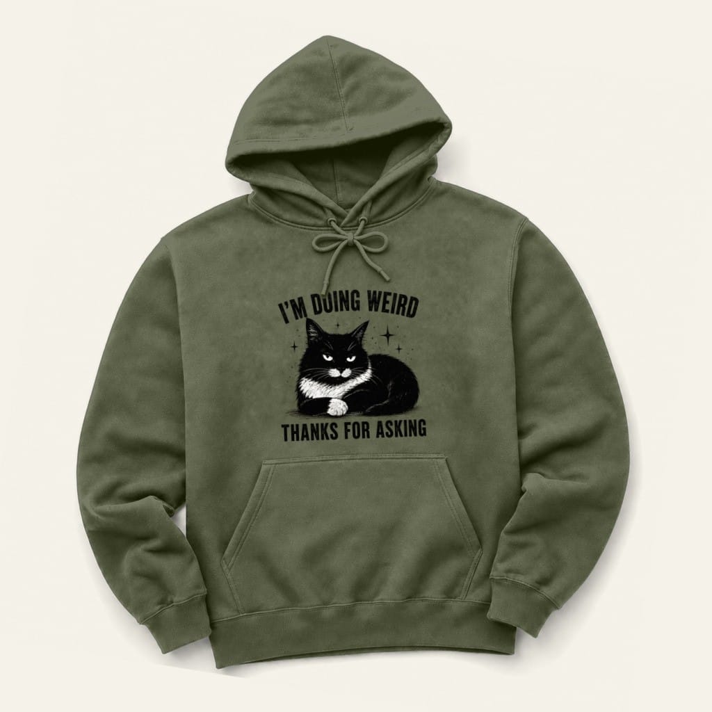 Doing Weird Hoodie in Military Green