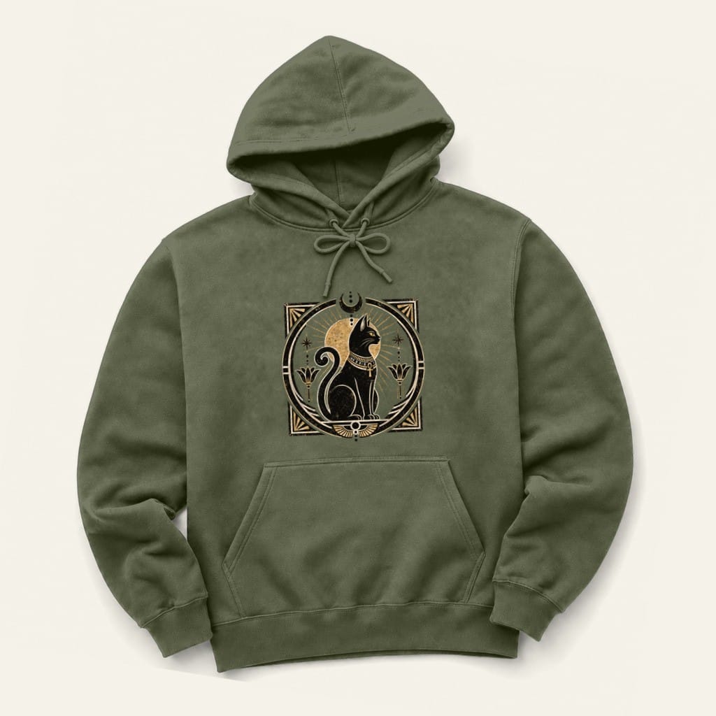 Egyptian Queen Hoodie in Military Green