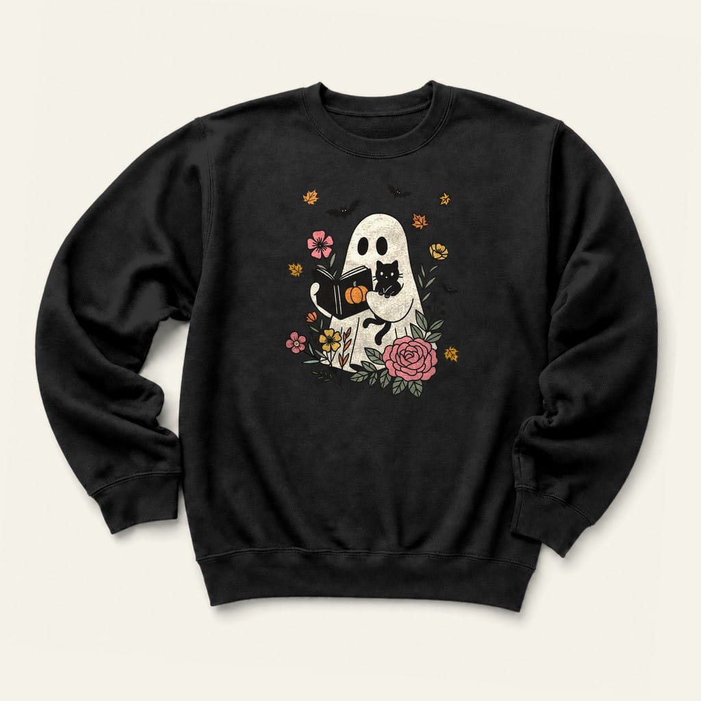 Fall Reading Sweatshirt in Black